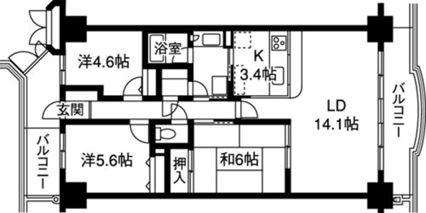 プレステージ青山の物件間取画像